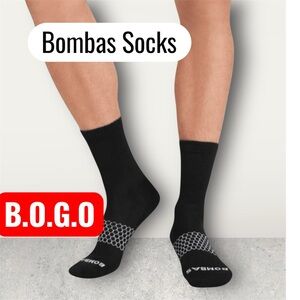 Bombas Black Socks. SMALL. Men. NWT! New! 2 pairs of socks! BOGO! Tall calf.